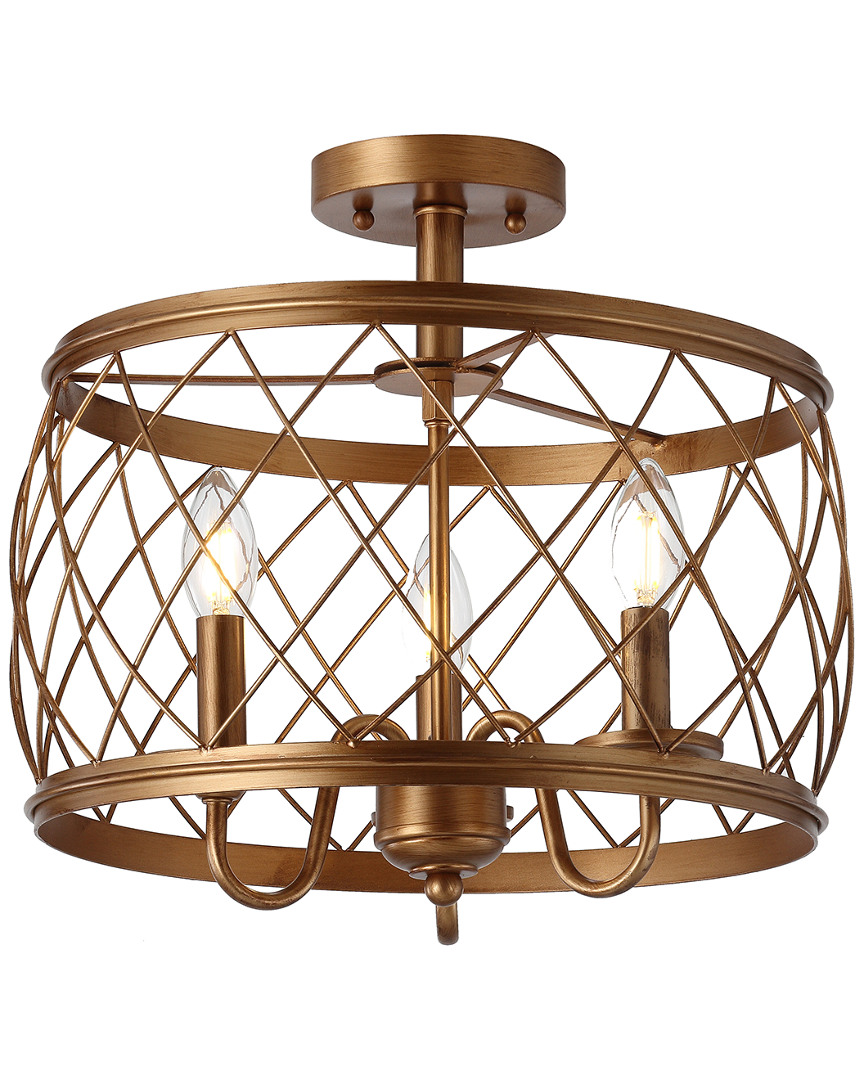 Jonathan Y Eleanor 3-light Metal Led Semi Flush Mount Ceiling Light