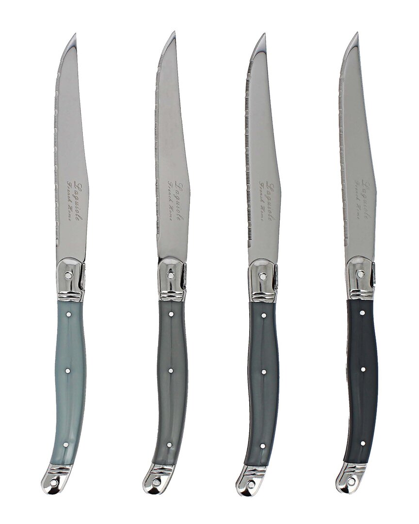 Shop French Home Laguiole Steak Knives (set Of 4) In Grey