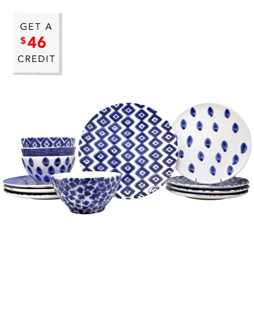 Vietri Santorini Assorted 12-piece Place Setting Set