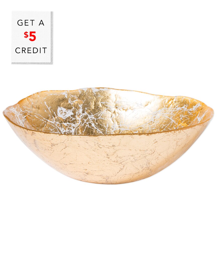 Vietri Moon Glass Small Bowl In Gold