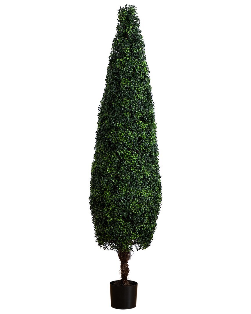 NEARLY NATURAL NEARLY NATURAL 6FT UV-RESISTANT ARTIFICIAL BOXWOOD TOPIARY CONE TREE (INDOOR/OUTDOOR)