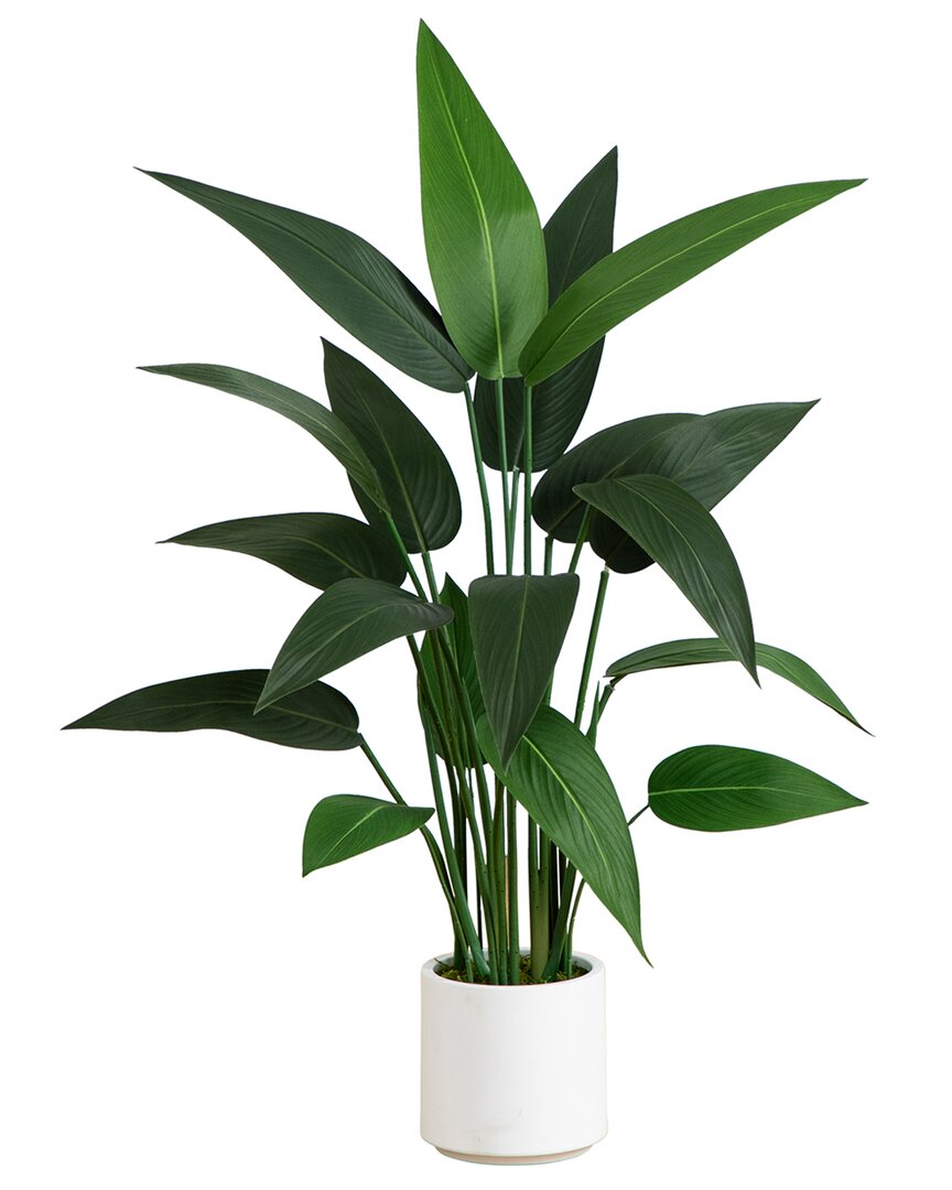 Nearly Natural 43in. Artificial Sky Bird Tree In White Decorative In Animal Print
