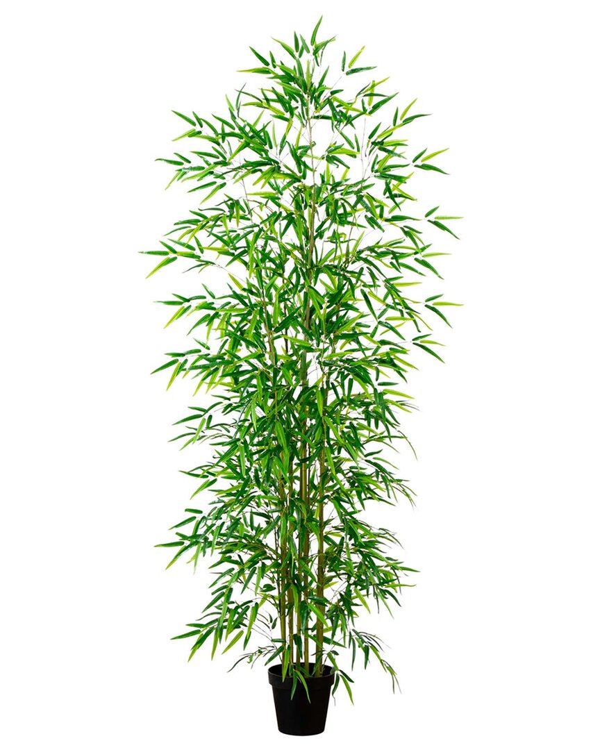 Nearly Natural 8ft. Artificial Green Bamboo Tree