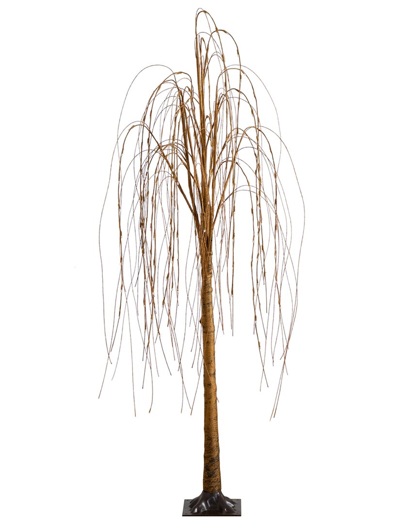 Nearly Natural 6ft Pre-lit Artificial Willow Tree With 160 Warm White Led Lights In Brown