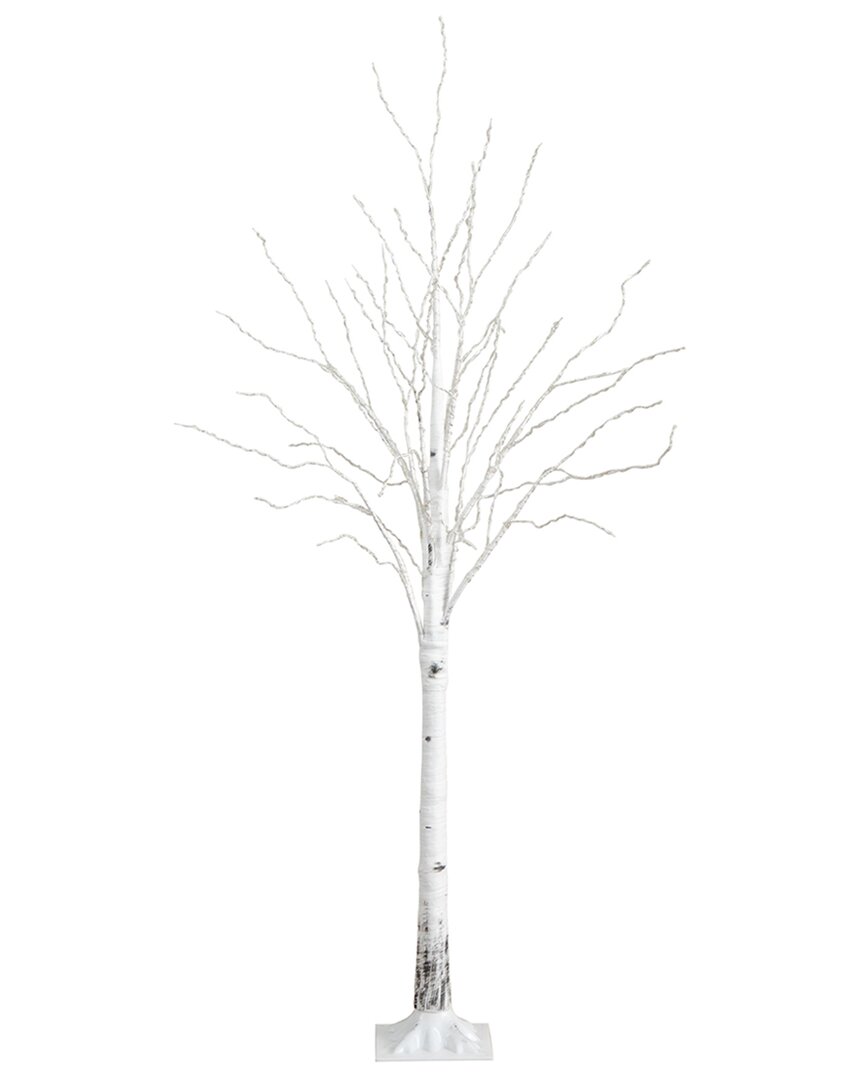 Nearly Natural 6ft Pre-lit Artificial White Birch Tree With 400 Color Changing Led Lights In White