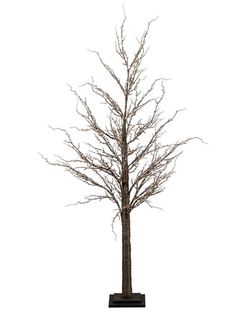 Shop Nearly Natural 5ft Pre-lit Artificial Twig Tree With 360 Warm White Led Lights In Brown