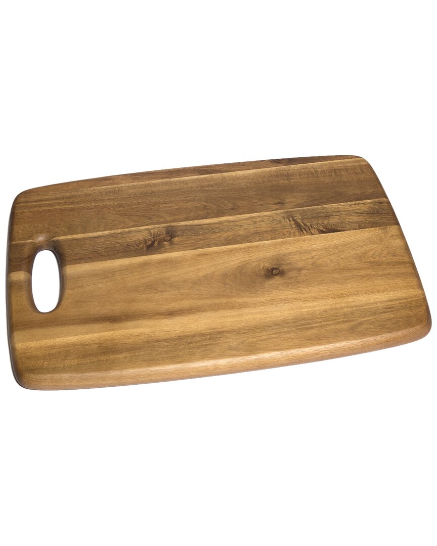 Lipper International Acacia Large Cutting Board With Cut Out Handle In Brown