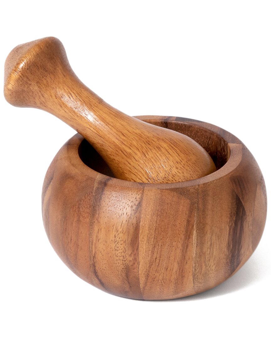 Lipper International Acacia Mortar & Pestle In Brown