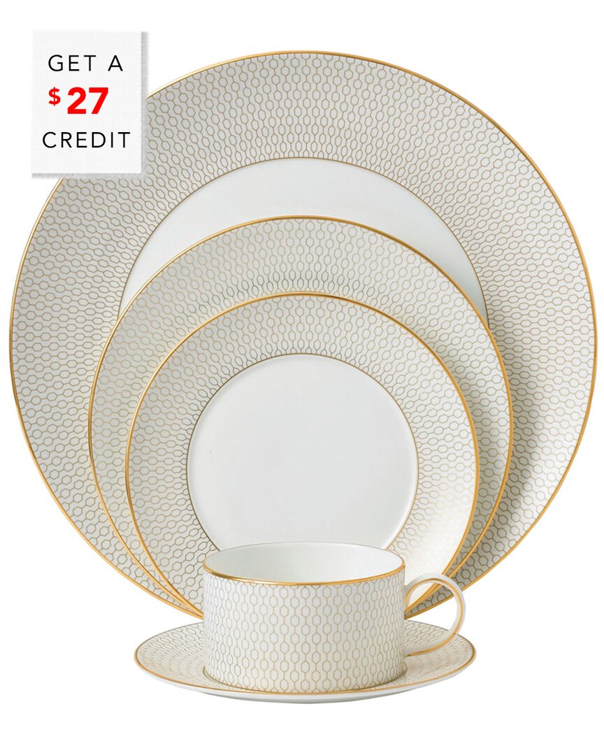 Wedgwood 5pc Arris Place Setting Dinnerware Setwith $27 Credit