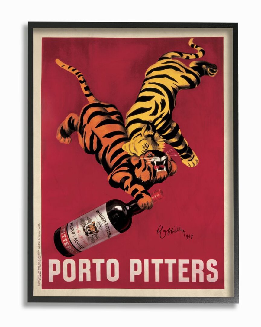 Stupell Porto Pitters Vintage Poster Drink Design Wall Art In Red