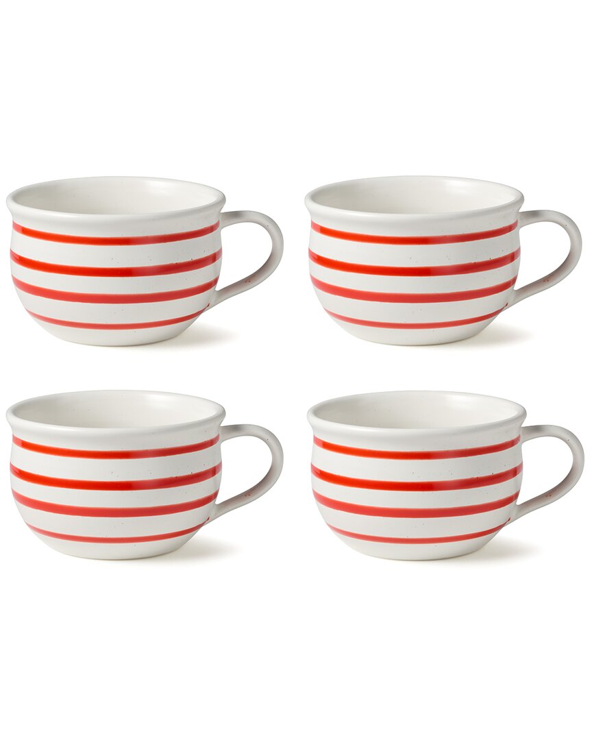 Certified International Dockside Red Set Of 4 Jumbo Chowder Bowl