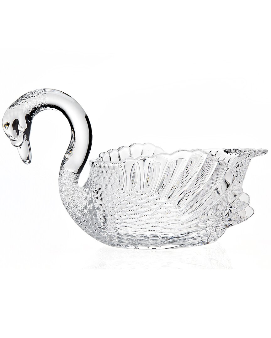 Godinger Swan Crystal Serving Bowl In Clear