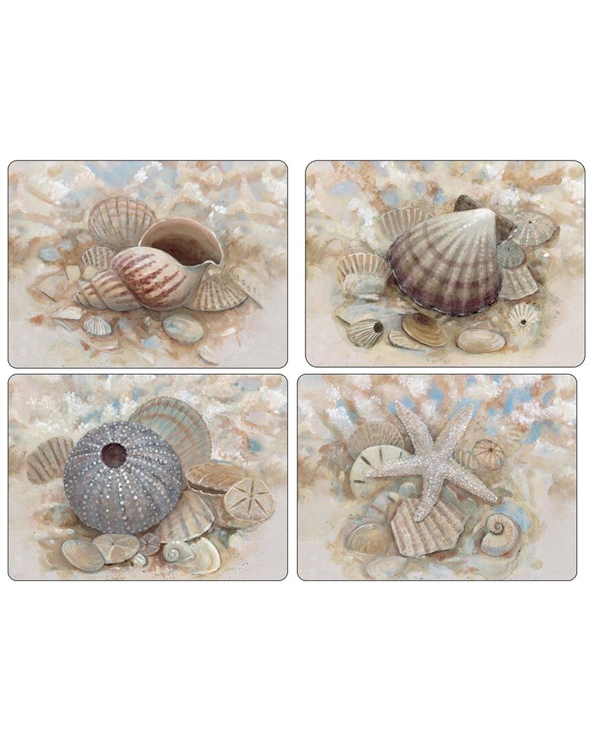 Pimpernel Set Of 4 Beach Prize Placemats In Multi