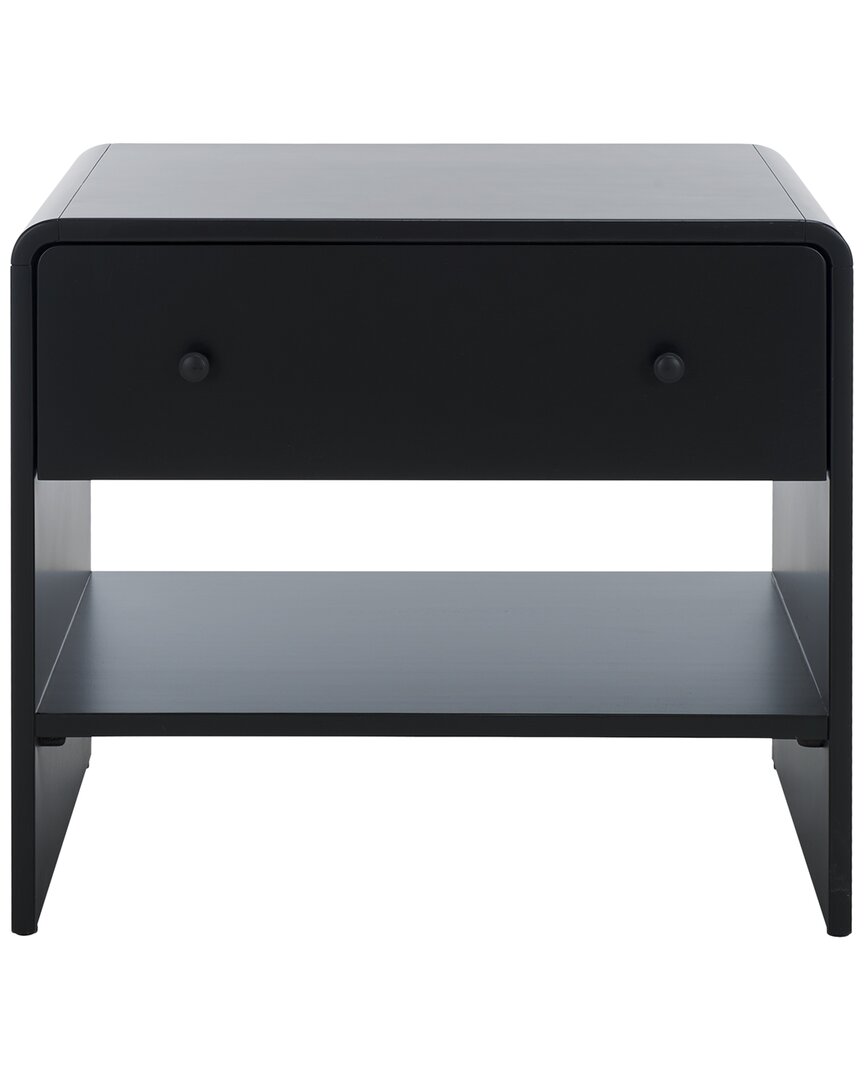 Safavieh Couture Haydriana 1 Drawer Wood Nightstand In Black