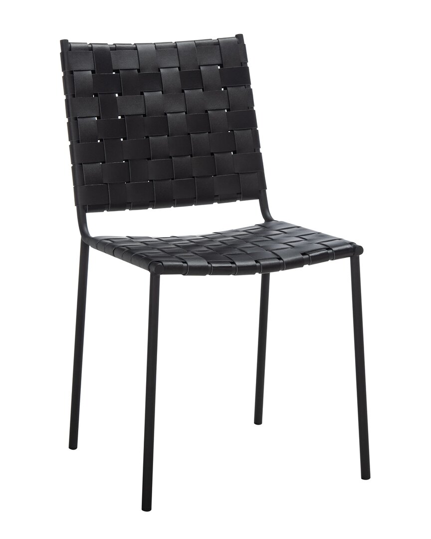 Shop Safavieh Set Of 2 Wesson Woven Dining Chairs In Black