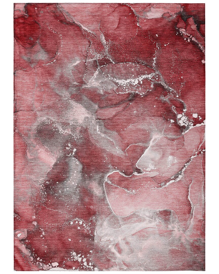 Addison Rugs Chantille Polyester Indoor/outdoor Washable Rug In Red