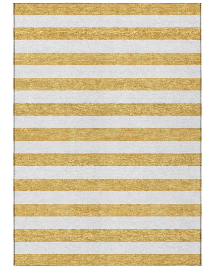 Addison Rugs Chantille Polyester Indoor/outdoor Washable Rug In Gold