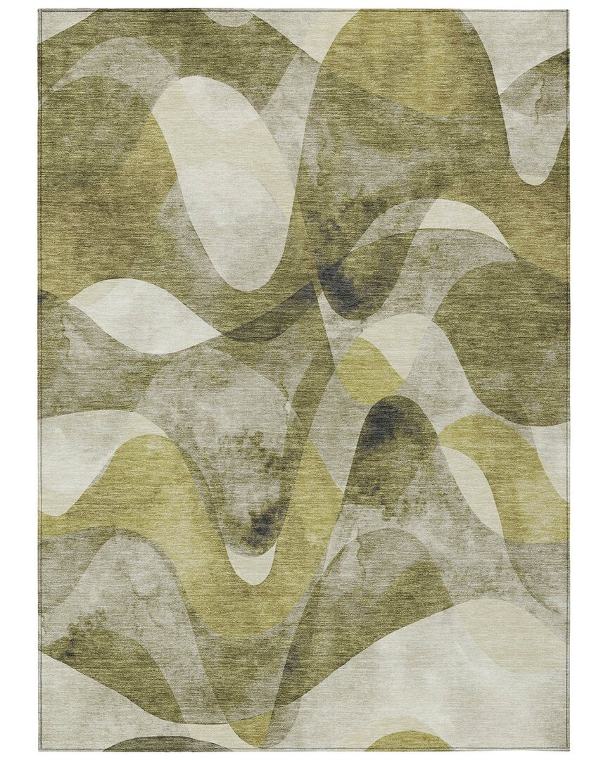 Addison Rugs Chantille Polyester Indoor/outdoor Washable Rug In Green