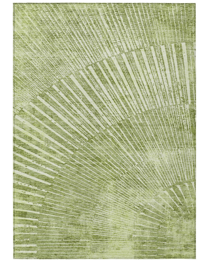 Addison Rugs Chantille Polyester Indoor/outdoor Washable Rug In Green