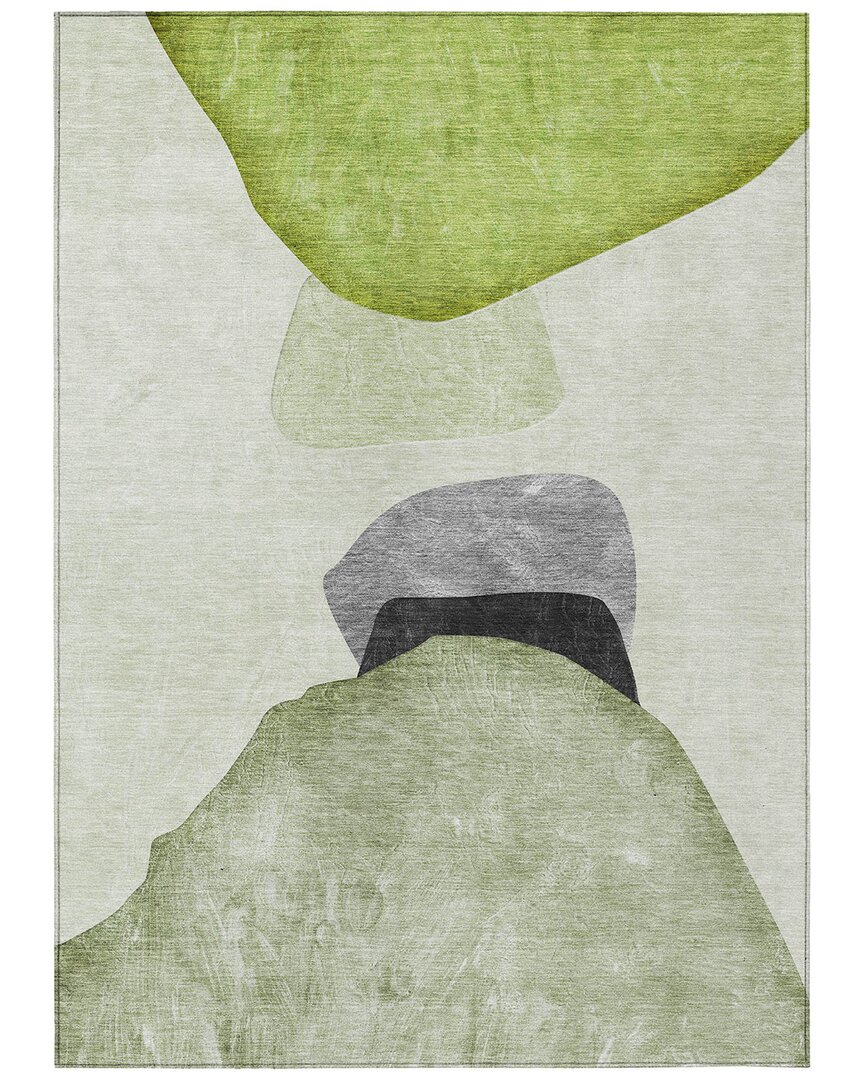 Addison Rugs Chantille Polyester Indoor/outdoor Washable Rug In Green