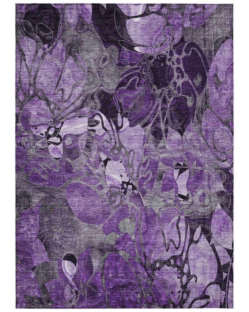 Addison Rugs Chantille Polyester Indoor/outdoor Washable Rug In Purple
