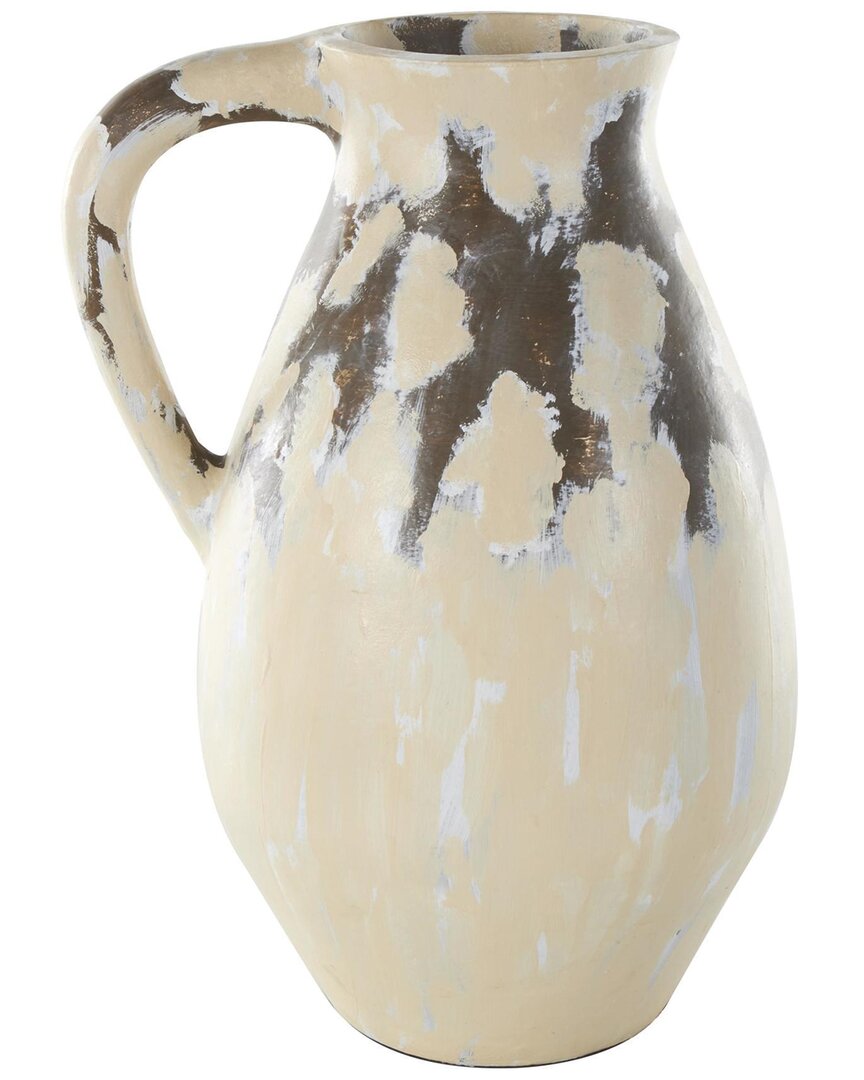 Peyton Lane Ceramic Antique Style Pot Decorative Vase In White