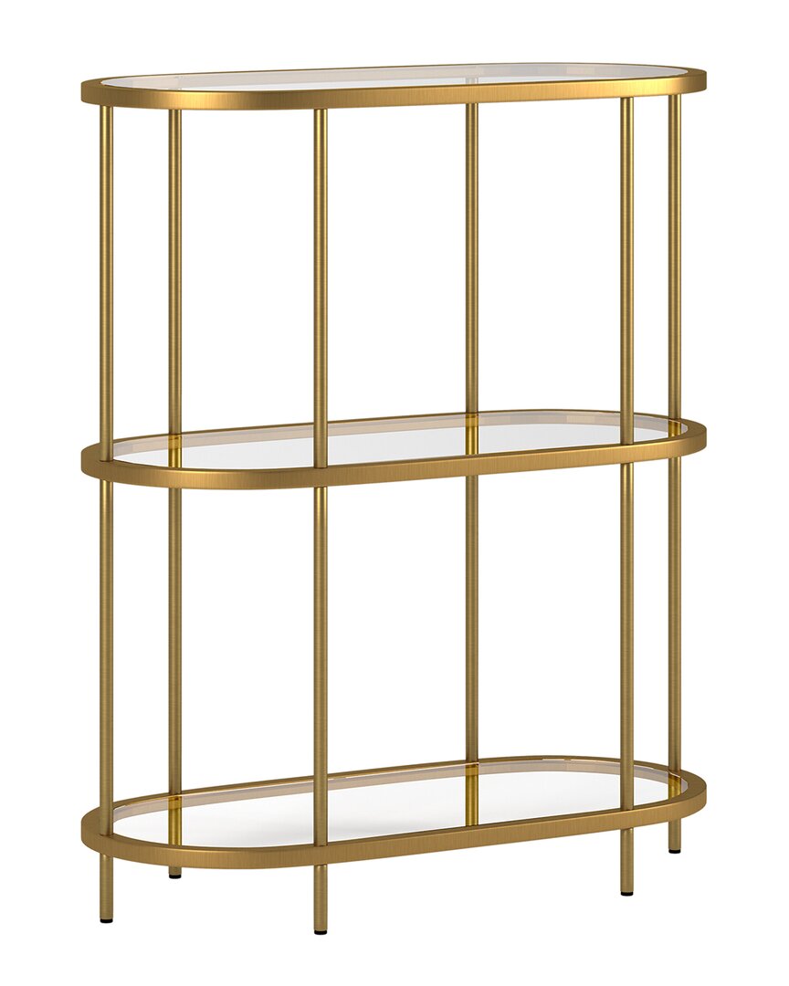 Abraham + Ivy Leif Brass Bookcase In Gold