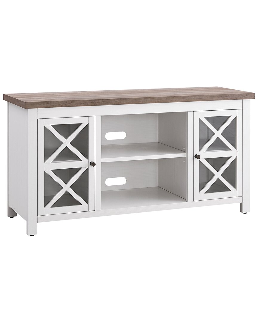 Abraham + Ivy Colton White And Gray Oak Tv Stand