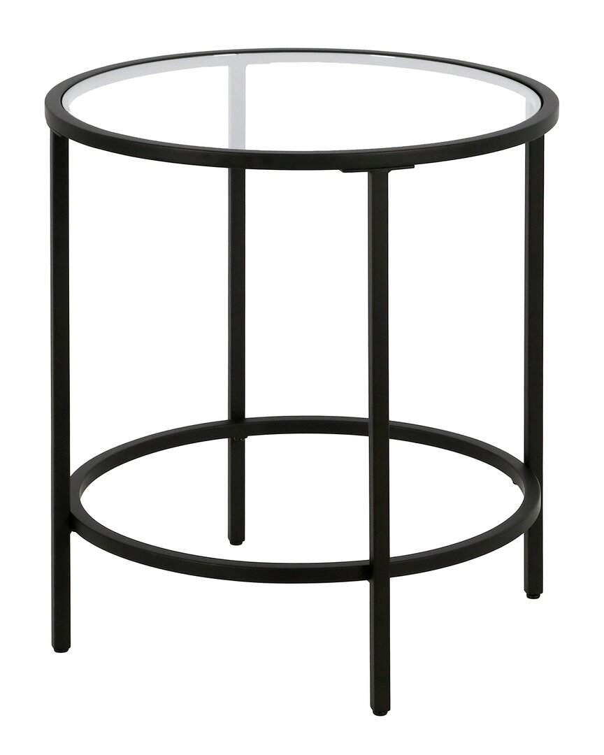 Abraham + Ivy Sivil Blackened Bronze Round Side Table