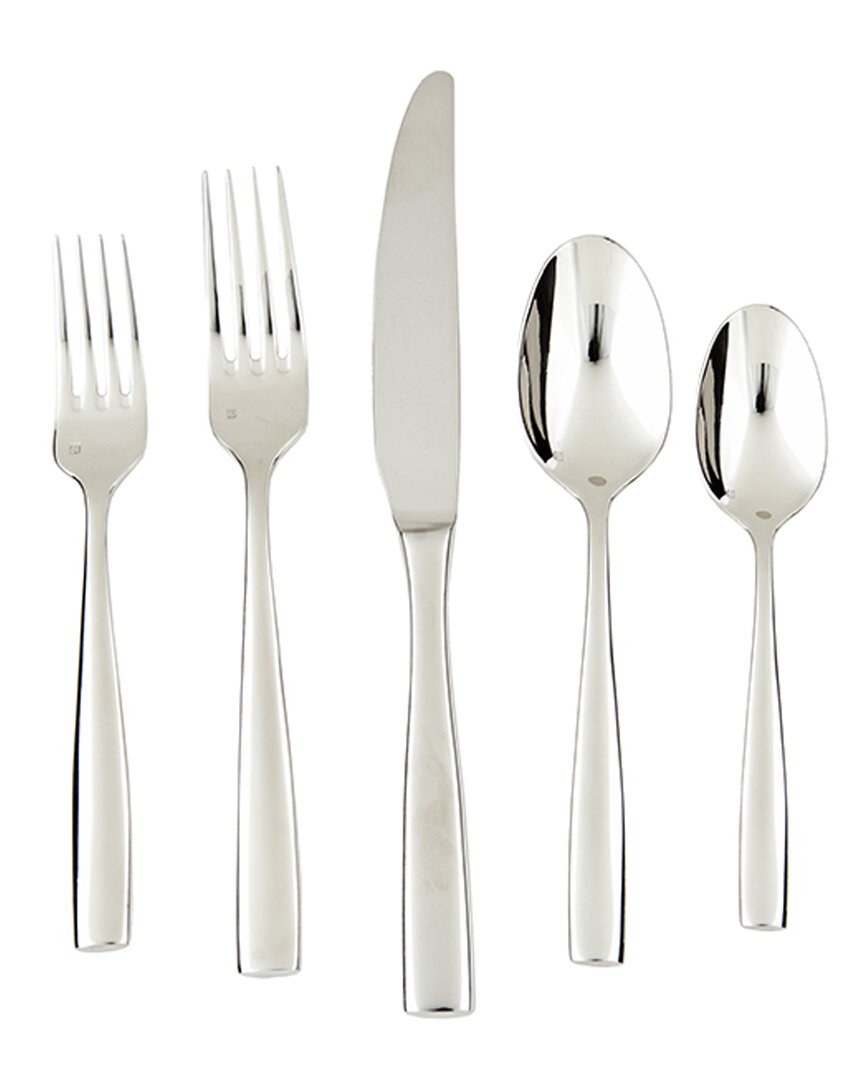Fortessa Lucca 18/10 Stainless Steel 20pc Flatware Set In Silver