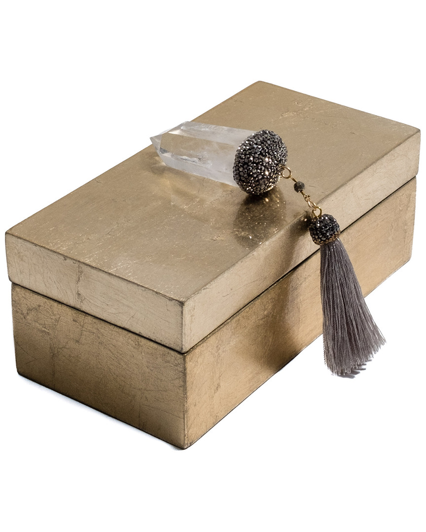 Mapleton Drive Medium Brushed Gold Box In Gold