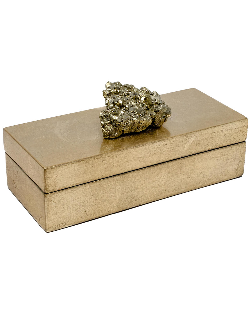 Mapleton Drive Small Gold Lacquer Box In Gold