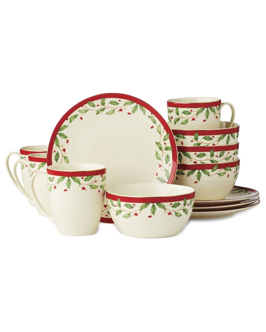 Lenox Holiday 12-piece Dessert Set In White