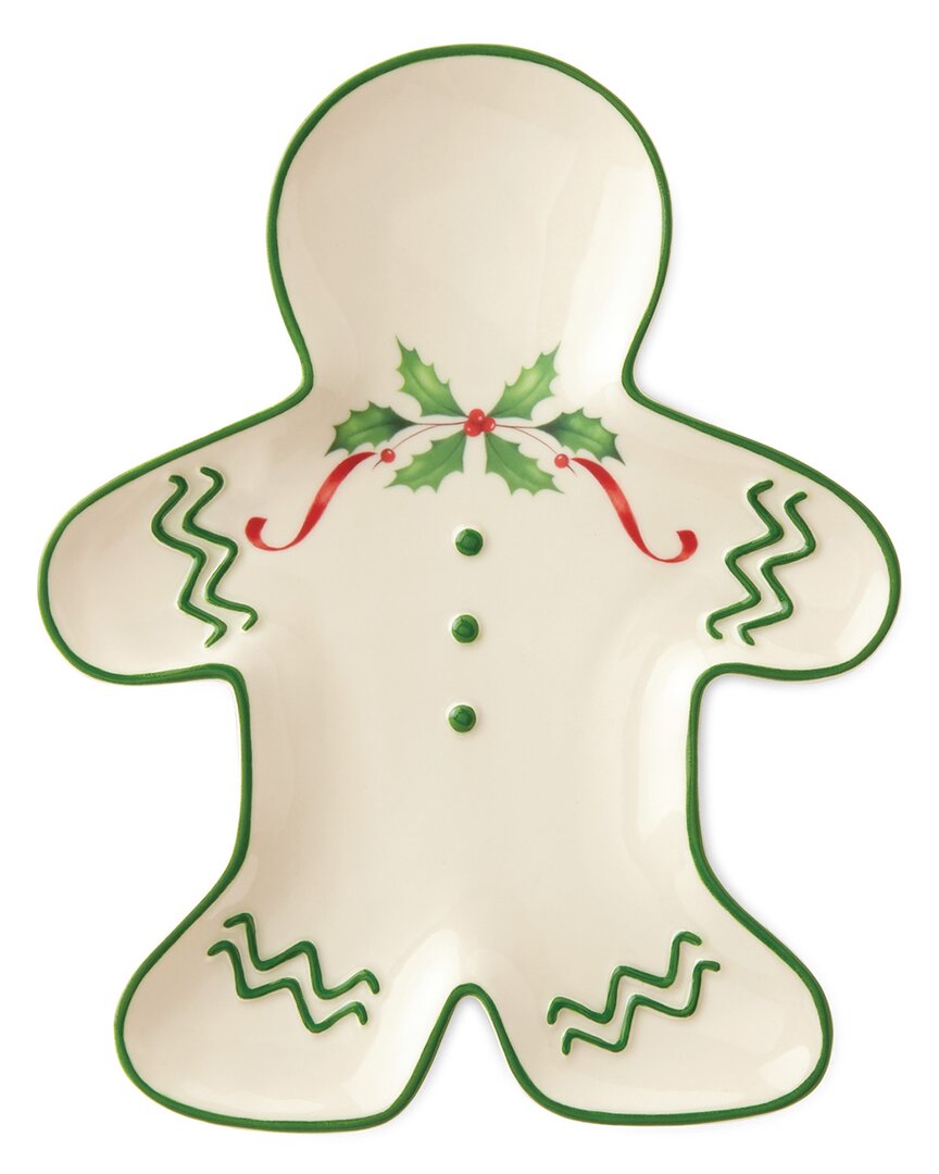 Lenox Holiday Gingerbread Man Accent Plate In White