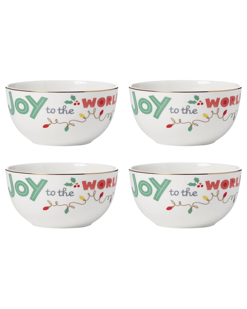 Lenox Set Of 4 Snoopy Christmas All-purpose Bowls