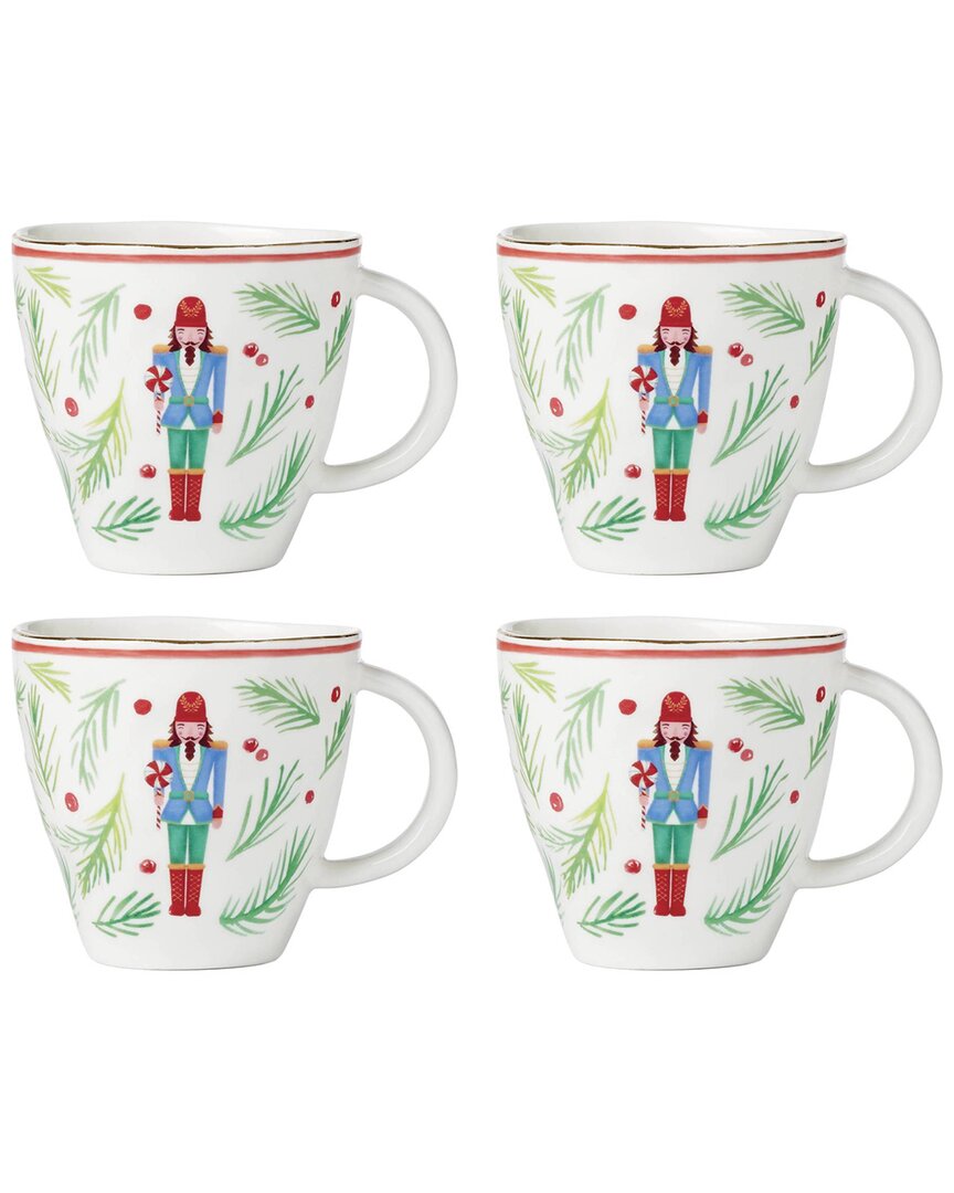 Lenox Nutcracker Porcelain Mugs, Set Of 4