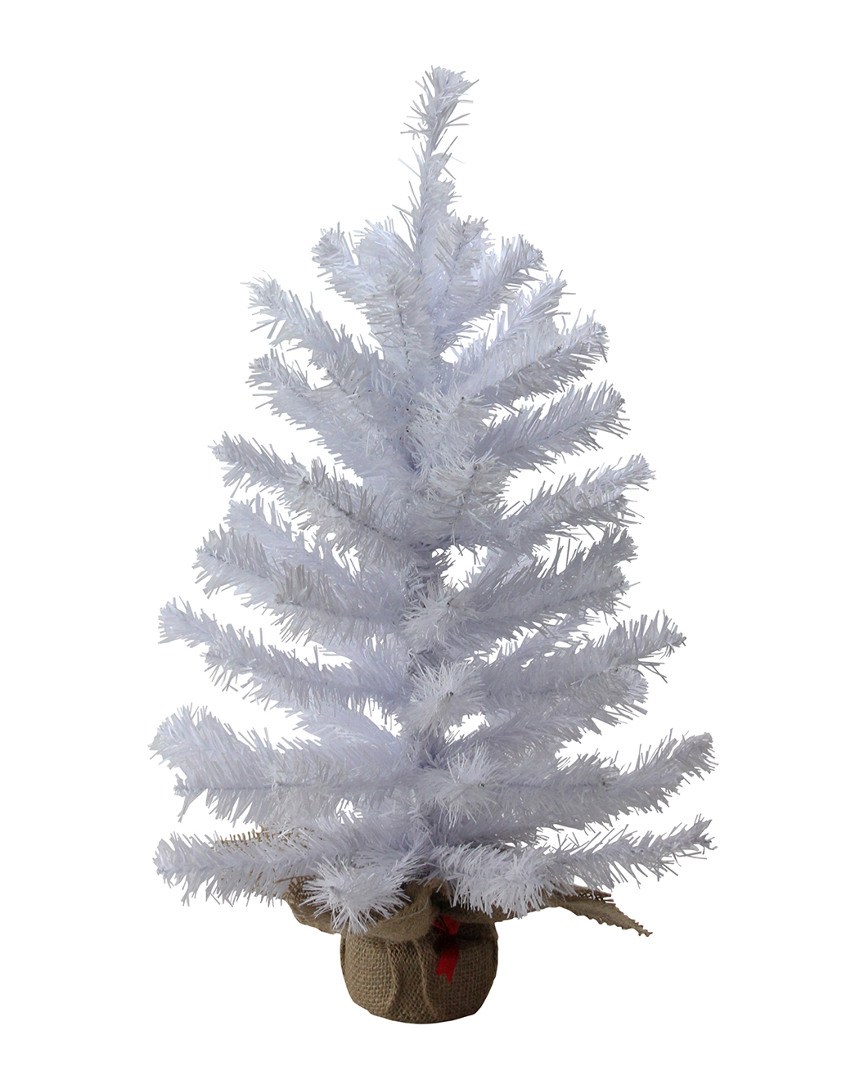 Northlight Discontinued White Balsam Pine Artificial Christmas Tree In Burlap Base