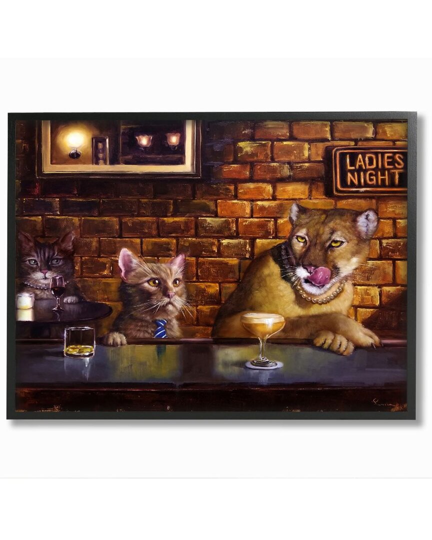Stupell Cougar At The Bar Ladies Night Animal Humor Wall Art