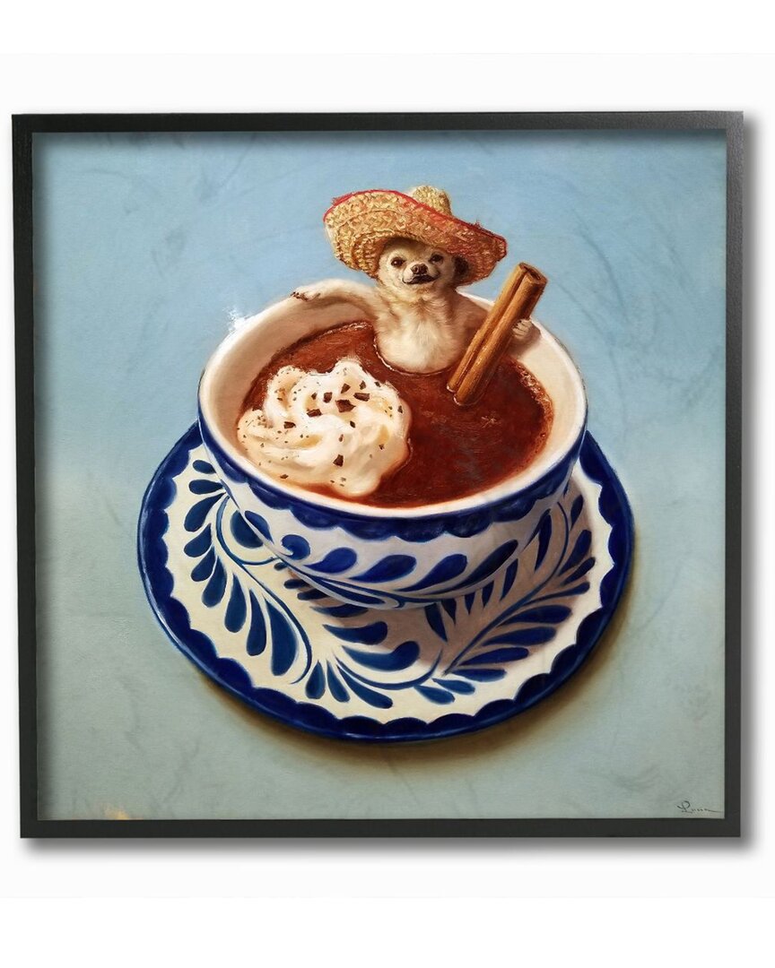Stupell Chihuahua Hot Chocolate Pet Animal Humor Cafe Wall Art