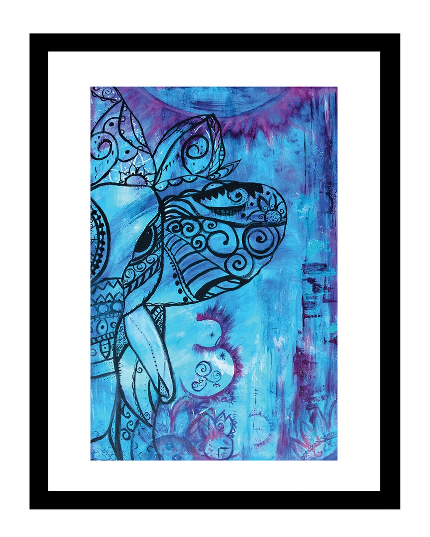 Wahlart Design Venice Beach Collections Wahl Sunset On Ganesh Abstract Design - Blues - 14 Wall Art By Sarah Wahl