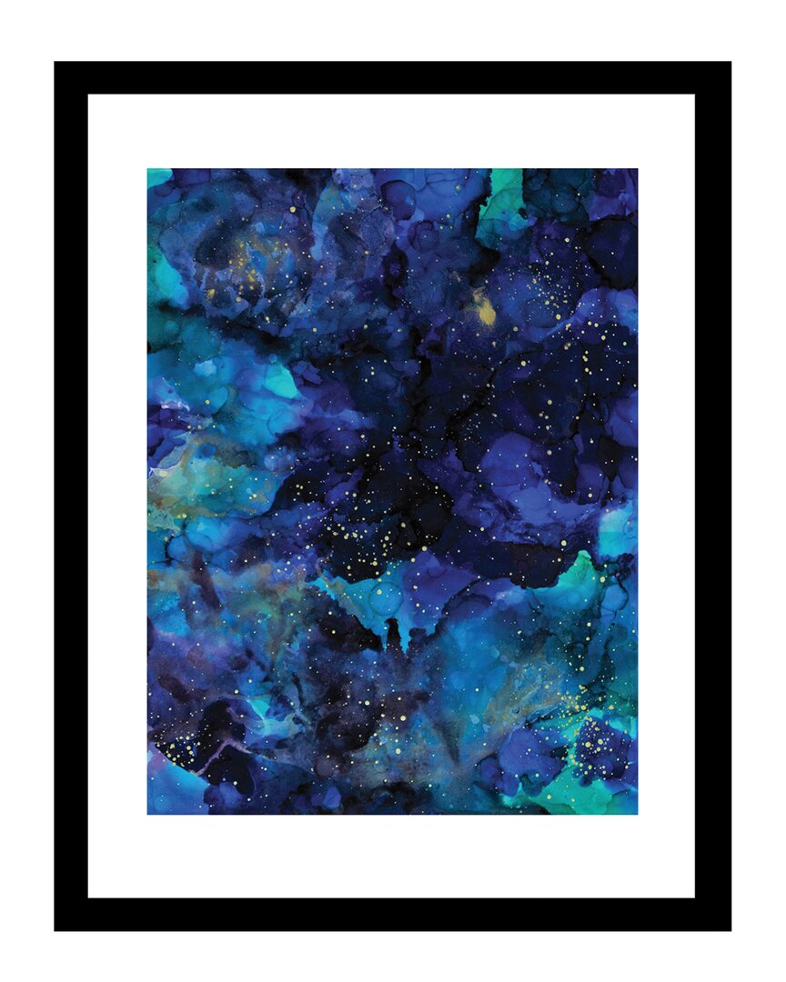 Wahlart Design Venice Beach Collections Wahl Alcohol Inks Design - Purple/blue/gold - 14x1 Wall Art By Sarah Wahl
