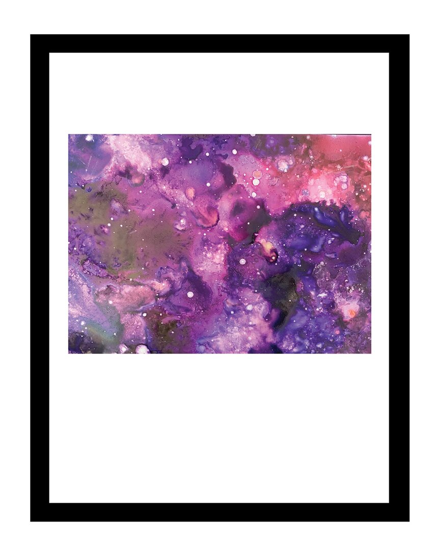 Wahlart Design Venice Beach Collections Wahl Alcohol Inks Design - Pink/purple - 14x18 Fra Wall Art By Sarah Wahl