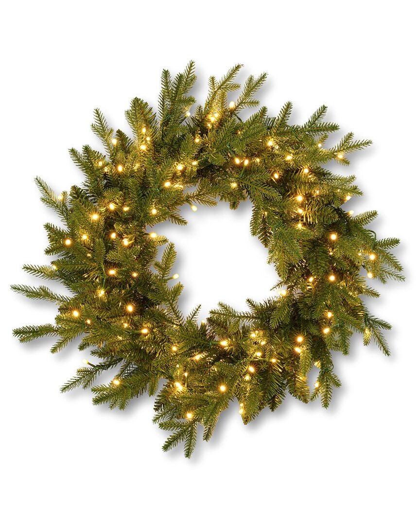 Seasonal Llc Seasonal Decor Dandan Pine 24 Pre-lit Pe Mixed Pvc Wreath