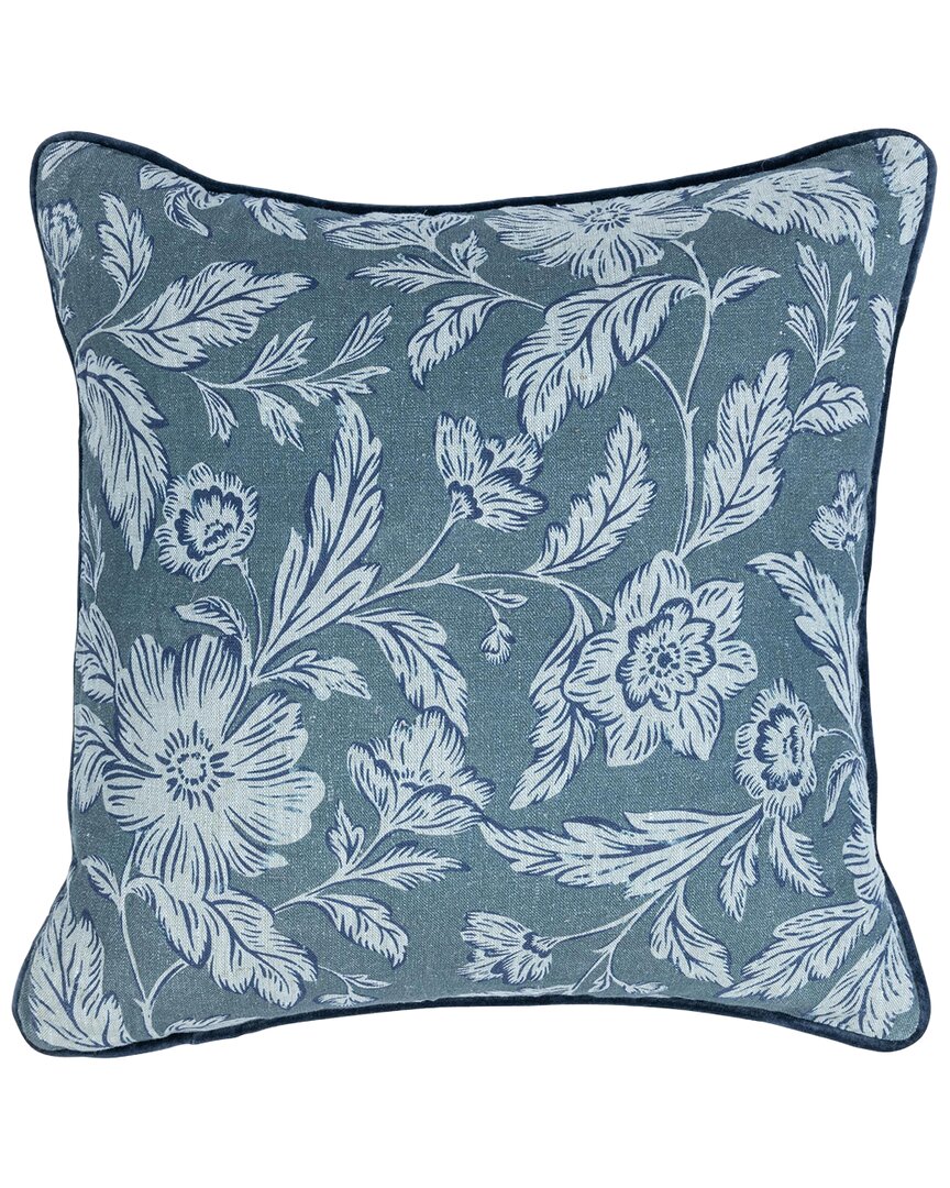 Classic Home Davenport Linen Throw Pillow In Blue