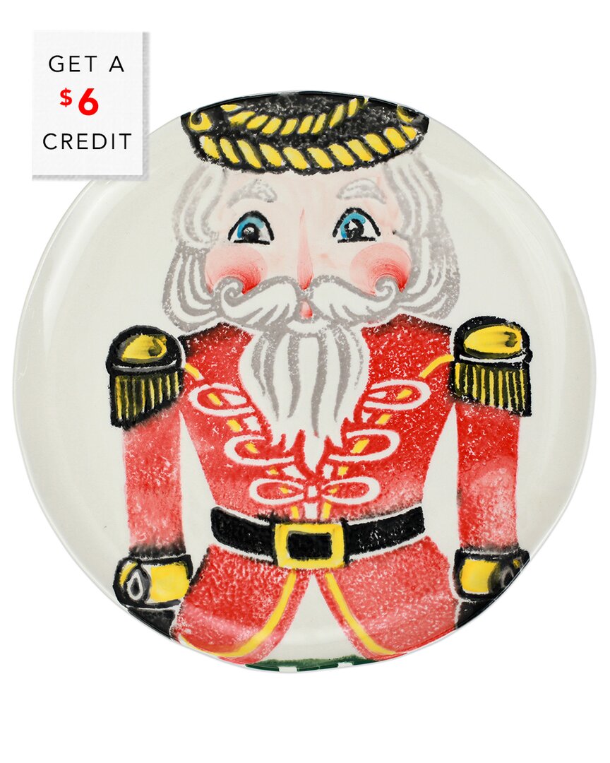 Shop Vietri Nutcrackers Dinner Plate With $6 Credit In Red