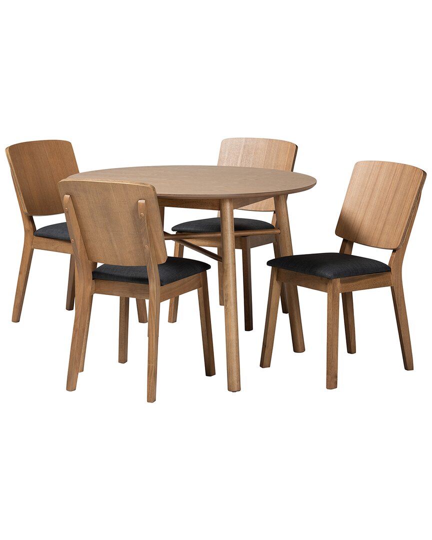 Baxton Studio Denmark Mid-century Modern 5-piece Dining Set