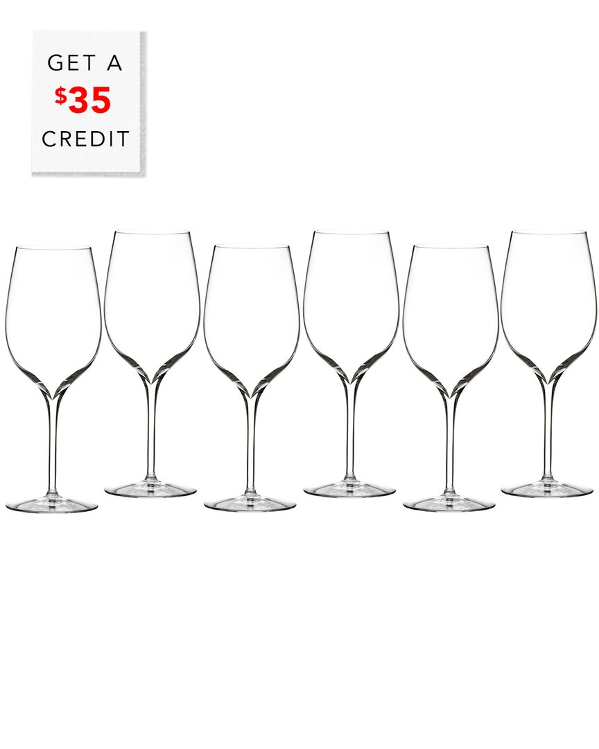 Shop Waterford Elegance Set Of 6 Wine Tasting Glasses With $35 Credit