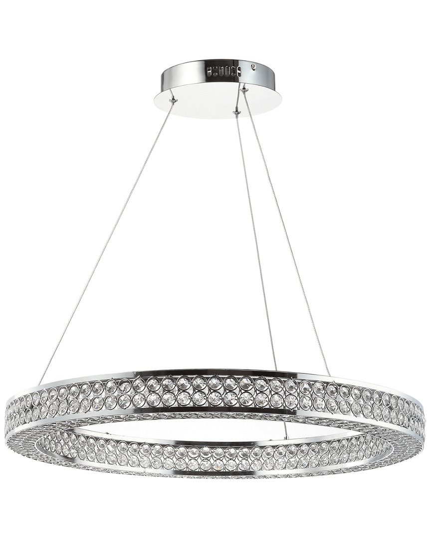 Jonathan Y Designs 24.7in Benton Integrated Led Crystal & Metal Chandelier