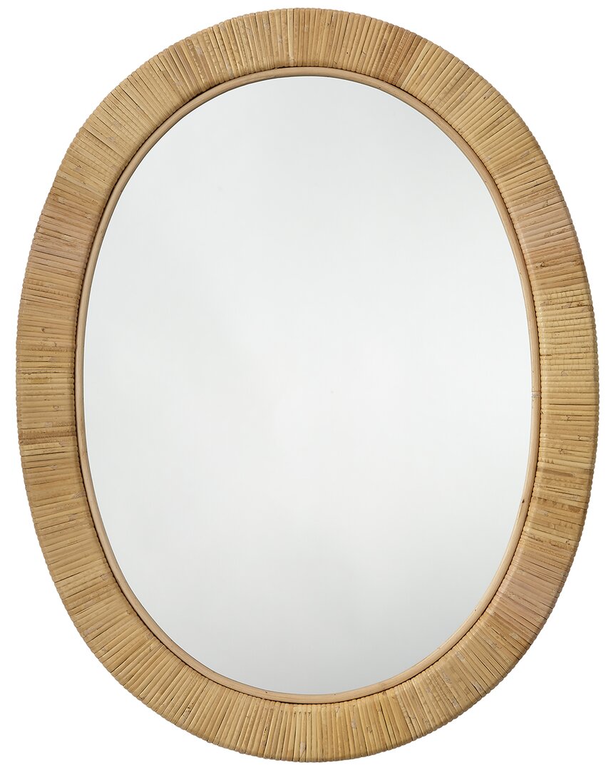 Jamie Young Aloha Rattan Oval Mirror