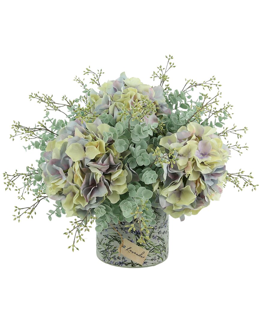 Creative Displays Purple Hydrangea & Eucalyptus Floral Arrangement In Lavender